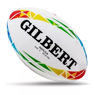 Pelota Gilbert  Seven Series Hsbc Rugby N5  Profesional Color Blanco
