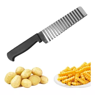 Cuchillo Cortador Ondulado Papas Fritas Picador Rebanador 