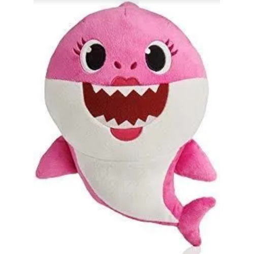 Peluche Baby Shark Mommy Shark 40 Cm Con Sonido Color Rosa