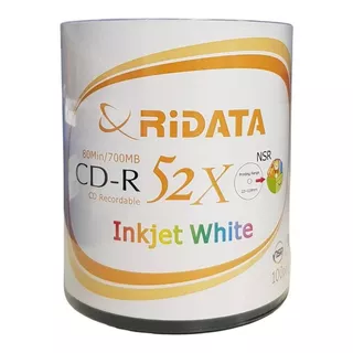 Combo Cd-r Ridata Printable 52x X100