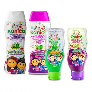 Kit Kanica Shampoo, Acondicionador Y Gel