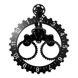Reloj Y Calendario De Engranes Minimalista