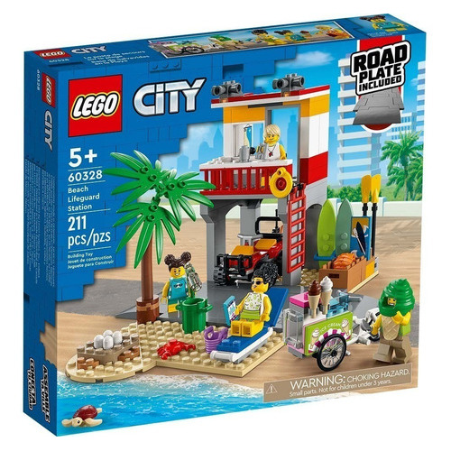 Kit Lego City Base De Socorristas En La Playa 60328 +5 Años 211 piezas