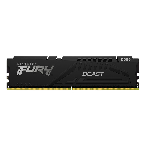 Memoria RAM Fury Beast DDR5 gamer color negro 16GB 1 Kingston KF548C38BB-16