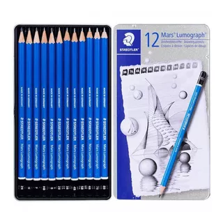 Lápis Preto Staedtler Lumograph Com 12 Graduações