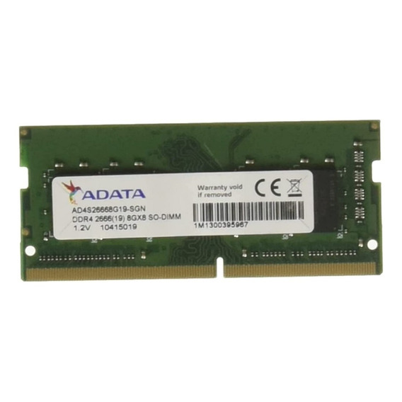 Memoria Ram Premier Color Verde 8gb 1 Adata Ad4s26668g19-sgn