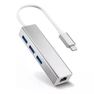 Adaptador Tipo C A Rj45 + 3 Puertos Usb 3.0 Mac Windows