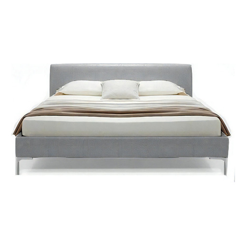 Cama Queen Size Haricot Këssa Muebles Color Gris