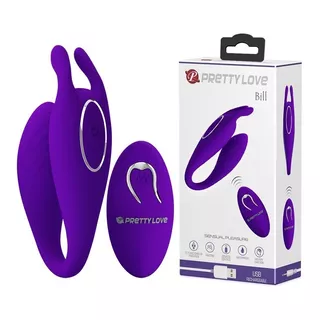 Vibrador De Casal Recarregável C/ Controle - 2 Motores Luxo