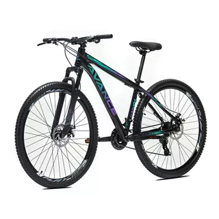 Bicicleta Aro 29 Alumínio Avance Force 24 Vel Freio A Disco Tamanho 21 Cor Preto Roxo E Azul