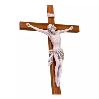 Crucifixo Parede - Cruz 80cm / Corpo Do Cristo Mármore 40cm