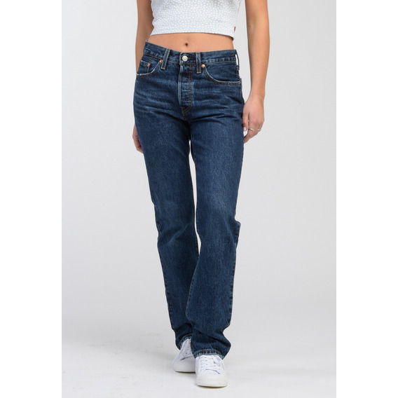 Jeans Mujer 501 Original Fit Azul Oscuro Levis 12501-0395