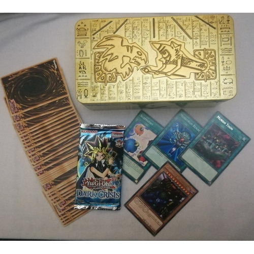 Yugioh 50 Cartas En Español + Lata Dorada + Sobre Clasico