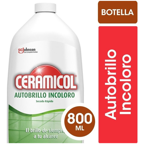 Ceramicol Autobrillo Incoloro Botella Plástico