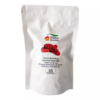 Tripa Natural Cerdo Para Chorizo Calibre 33/36mm - 35 Metros