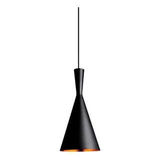 Lampara Colgante Moderno Negro Beat Tall Dixon Apto Led