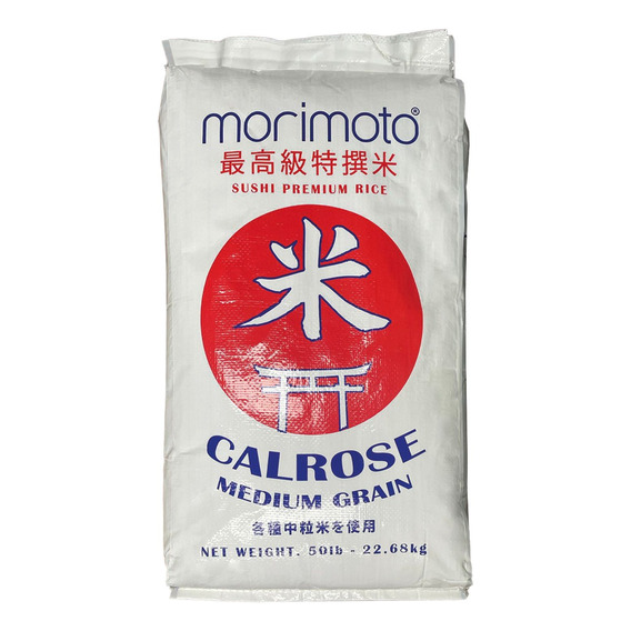 Arroz Para Sushi Calrose Grano Medio Morimoto 22.68kg