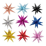 4 Globo Estrella Picos 3d Magic Star 12 Puntas # 36 Jumbo Color Colores A Eleccion