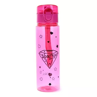 Botella Plastico Agua Pico Revatible Clic 500ml Skora En Mca Color Rosa Fucsia