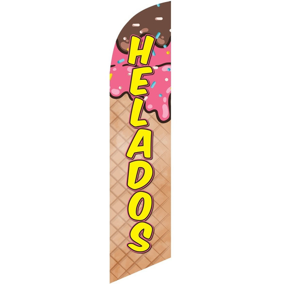 Banner Flag 3.5mts Helados # 177 Solo Bandera