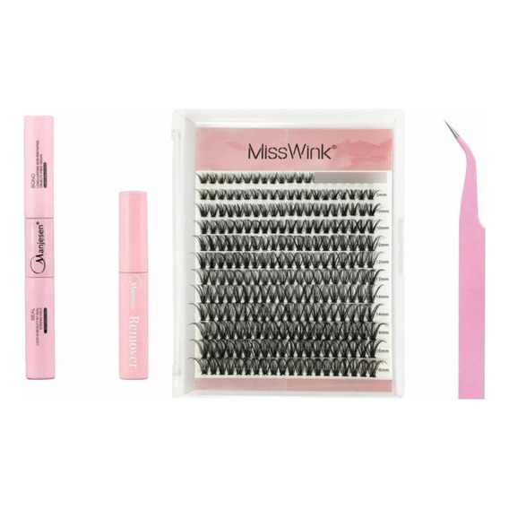 Kit Completo 240 Extensiones De Pestañas Por Punto Racimo