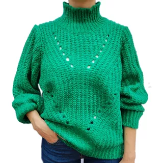 Sweater Poleron Lana  Abrigado 