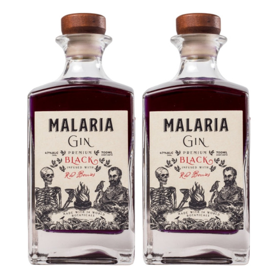 Gin Malaria Premium Black 2x700ml