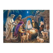 Quadro Decorativo Natalino Presépio Natal Nascimento Jesus 