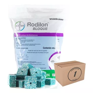 Rodilon Bloque De 1 Kg Bayer Rodenticida Ratas 1 Kg Cpj