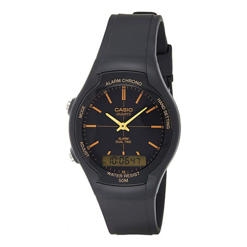 Reloj Casio Aw-90h-9evdf Negro Hombre