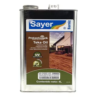 Aceite Para Madera Al Exterior Teka Oil Efecto Seda Sayer 4l