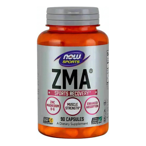 Zma Zinc Magnesio Vitamina B6, 90 Capsulas Now Sports Sabor N/a