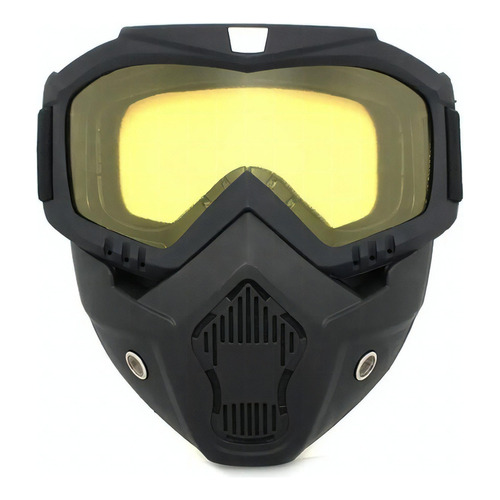 Mascara Y Goggles Para Motocross Lentes Moto Gotcha Skate Color de la lente Amarillo Color del armazón Negro