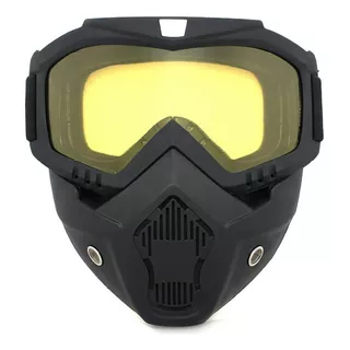 Mascara Y Goggles Para Motocross Lentes Moto Gotcha Skate Color De La Lente Amarillo Color Del Armazón Negro