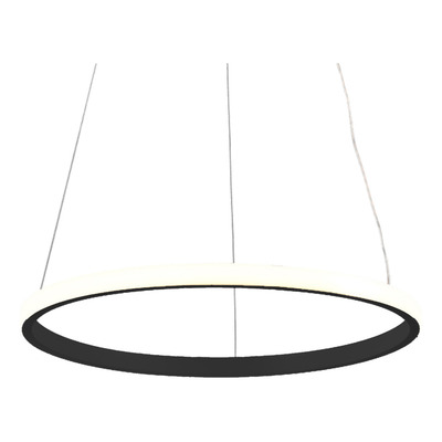 Colgante Aro Led Simp 40cm Negro Deco Moderno Luz Desing