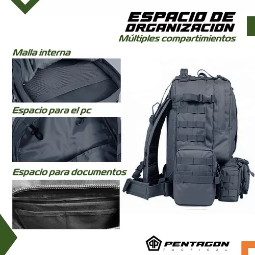 Mochila Tactica Militar Outdoor Pentagon 50l Impermeable Color