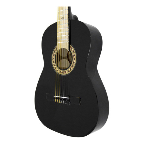 Guitarra Tercerola 3/4 Acústica Clásica Tc1-negro Color Negro Orientación De La Mano Derecha