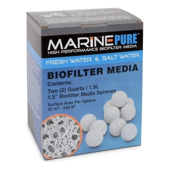 Marine Puré Esferas Filtrantes 1.9 L Para Acuario Marino 