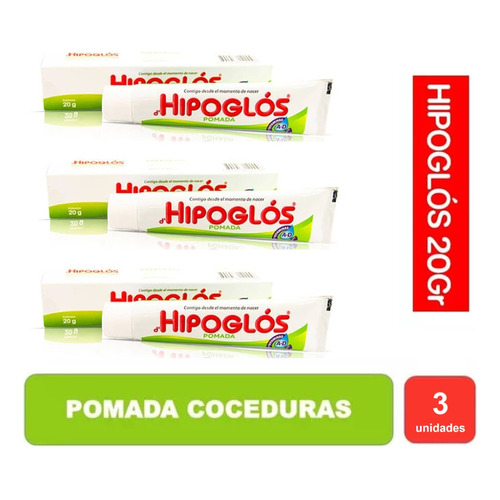 3pack Pomada Hipoglos Para Coceduras Hipoalergénica 20grs