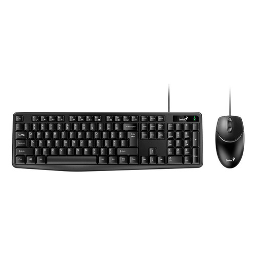 Combo Teclado Y Mouse Genius Km170 Cableado Usb Color del teclado Negro