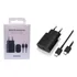 Cargador de pared USB-C con adaptador Pd Samsung de 25 W con cable de carga rápida negro
