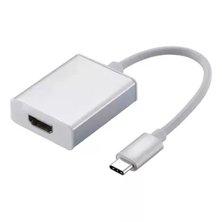 Adaptador Usb 3.1 Tipo C A Hdmi Hd 4k Macbook Premium Hobb Color Gris