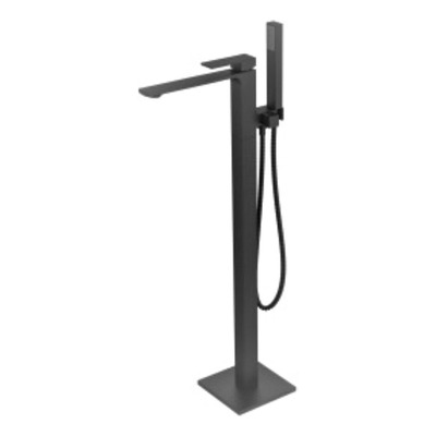 Misturador Monocomando Pedestal P/banheira Lexxa Preto Fosco