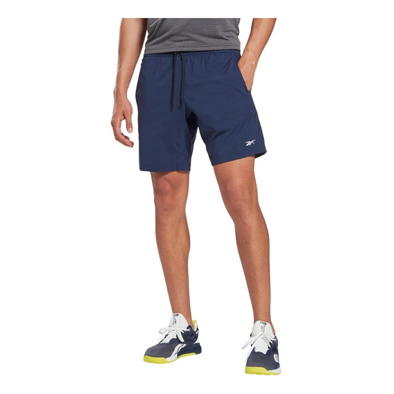 Shorts Para Hombre Reebok Workout Ready Color Azul Liso