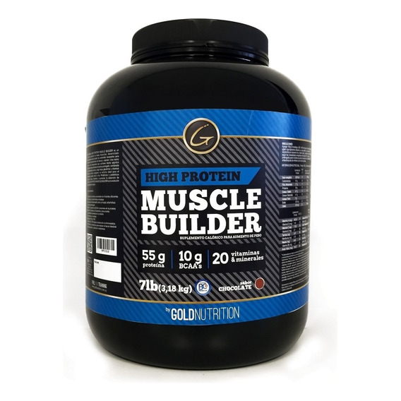 Ganador De Peso Y Masa Muscle Builder Gold Nutrition 7lb Sabor Chocolate