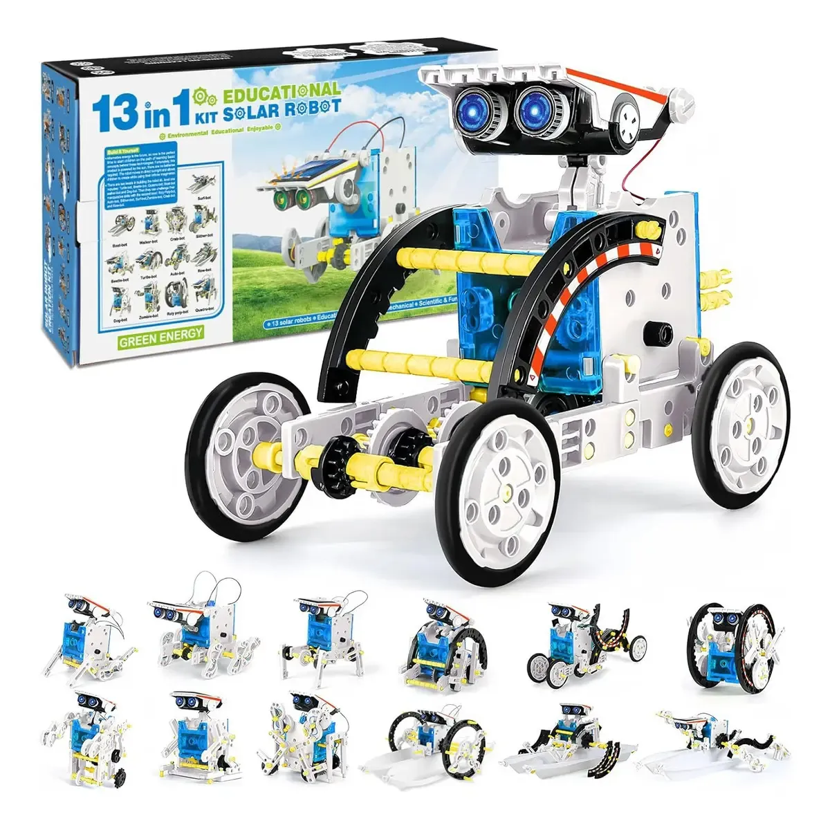 Kit De Robot Solar 7 En 1 Para Niños De 8 A 12 Años – Juegos Educativos STEM De Robótica, Energía Solar, Regalo Ideal