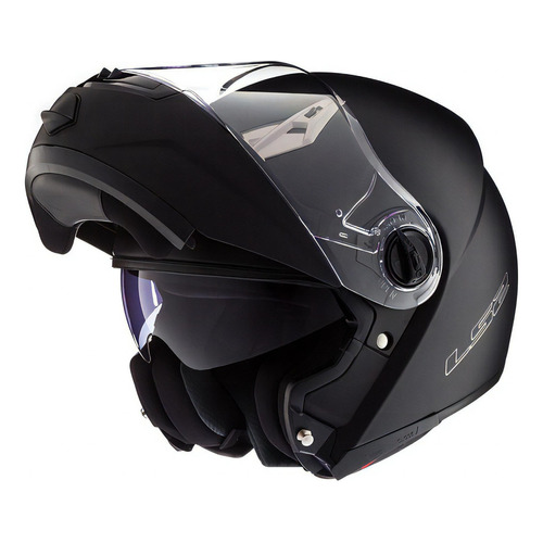 Casco Moto Rebatible Ls2 370 Easy Negro Brillo Doble Visor Color Negro brillante Tamaño del casco XL