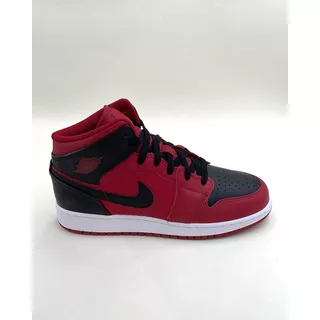 Tenis Nike Air Jordan 1 Mid Reverse Bred Rojo
