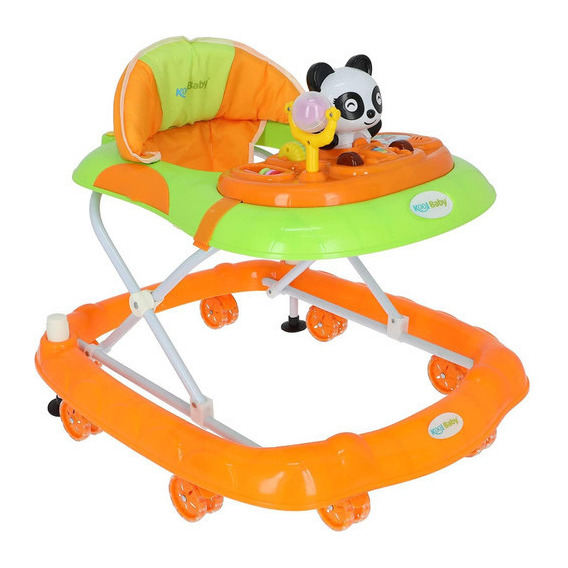 Andadera Kool Baby Panda Gel Musical Ajustable Color Naranja