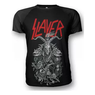 Remera Slayer Diablo Metal Rock Bandas Sublimación Fullprint